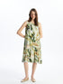 LC Waikiki Crew Neck Floral Strap A-Line Women's Dress